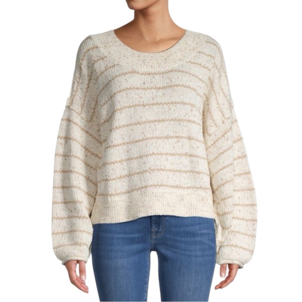 FREE PEOPLE Starlit striped sweater *beige/oatmeal* - Picture 4 of 14